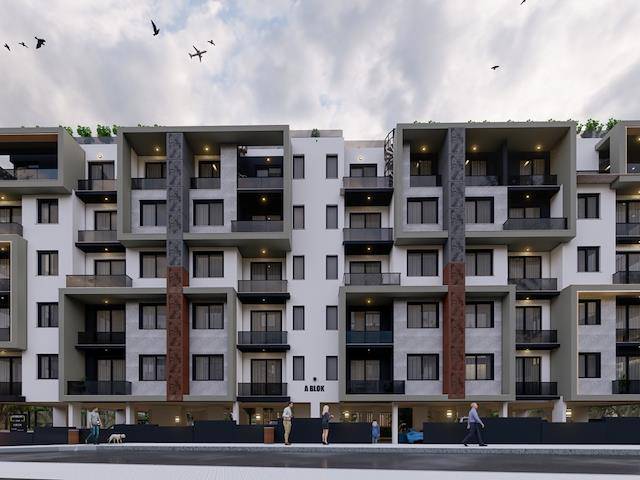1+1 Apartment For Sale In A Gated Community In The City Center, Girne, With Turkish Title Deed