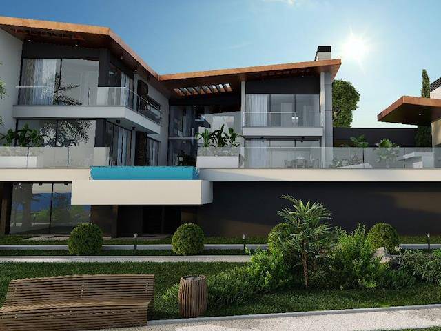 Turkish Title Deed 5+1 Villa For Sale In The Olive Area With The Most Unique View Of Kyrenia