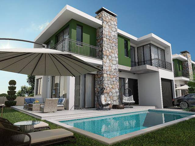 Girne Zeytinlik'te Satılık 3+1 Villa – Özel Havuzlu, Türk Koçanlı!