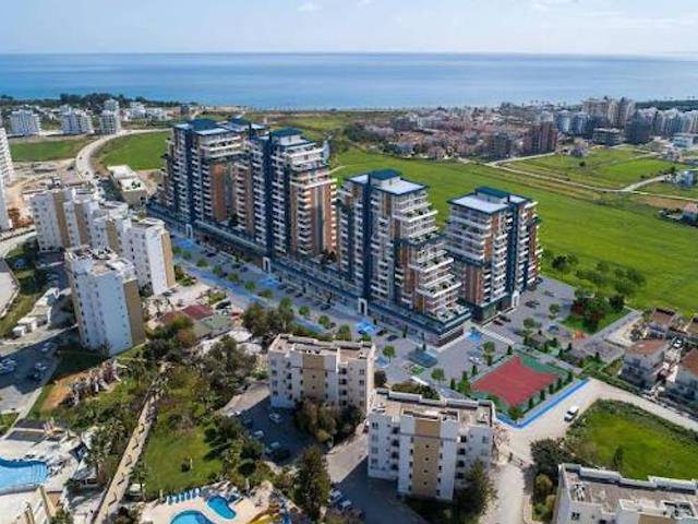 2+1 Apartment With Sea View For Sale In Iskele Long Beach Area