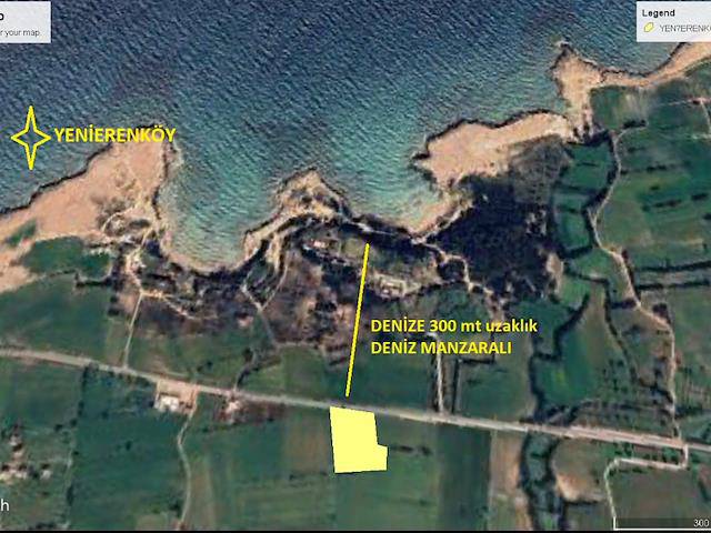 Land For Sale With Sea View On The Main Road In Yenierenköy Region