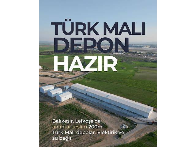 Lefkoşa Balıkesir'de Satılık Ticari Depo – Türk Koçanlı Fırsat!